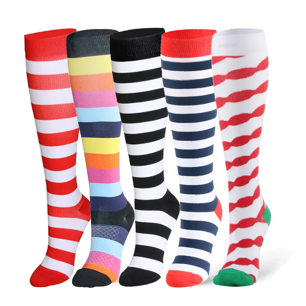 Classic Striped Sports Tube Stocking Striped Long Tall Tube Socks Elite Soccer Sock Knee High Long Sports Compression Socks