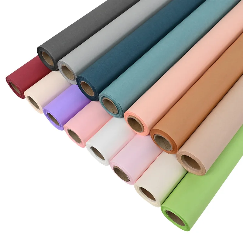 NEW Release 35*50cm 10PCS/Pack Peach Heart Embossing paper Flower Wrapping Paper Kraft gift packaging paper for florist