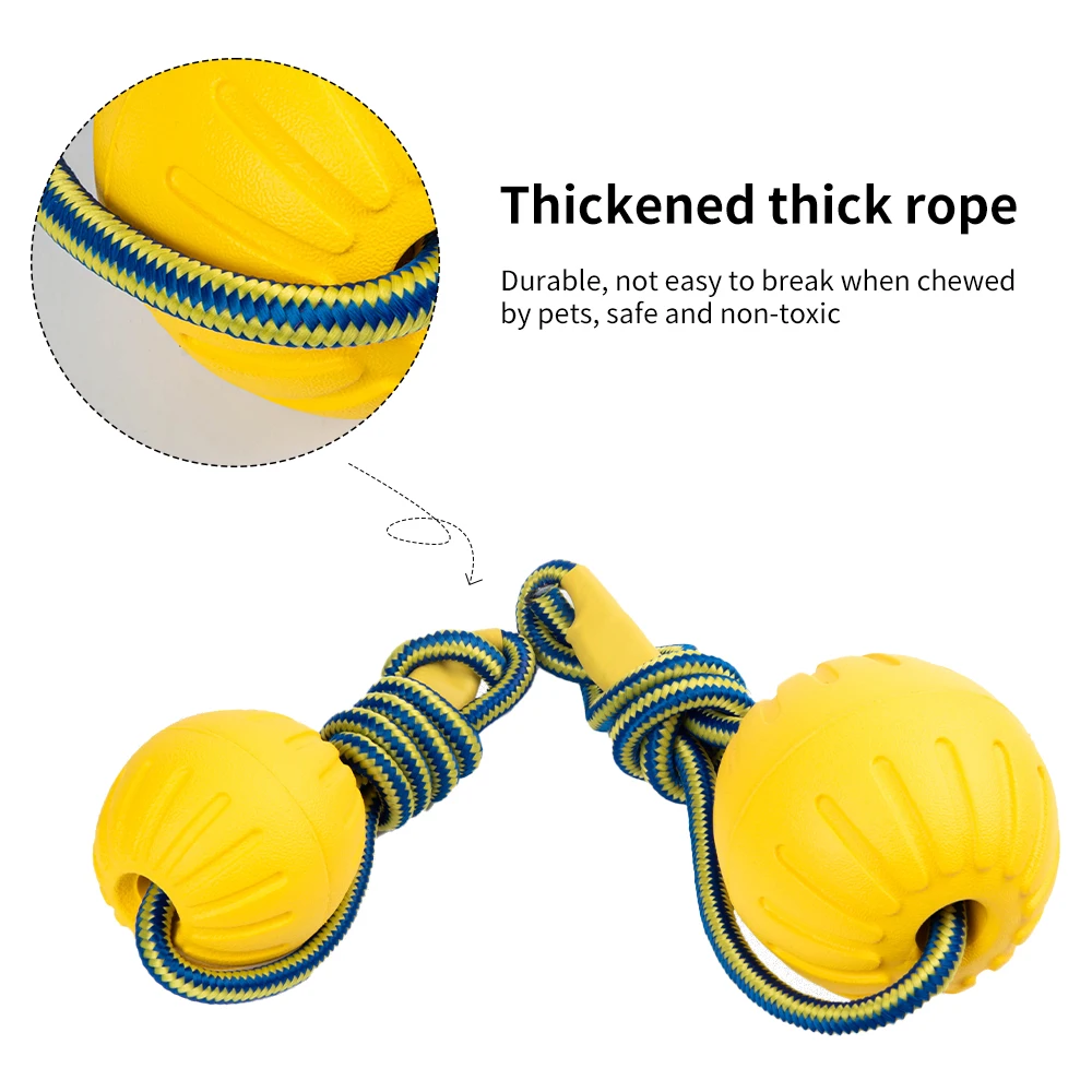 Factory Wholesale Training Pet Rope EVA Floating Foam Ball Bite Pull Ring Interactive Dog Chew Toys
