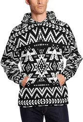 design Western Tribal aztec pullover clothing pocket geometric pattern 3xl print pullover aztec sweatshirt hoodie for men
