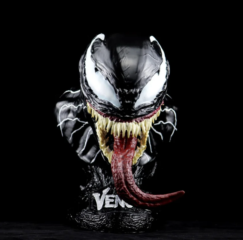 Indoor Outdoor Life Size  Statue Resin Sculpture  Marvel Movie Character  Resin Venom Bust Statue  for Decoration