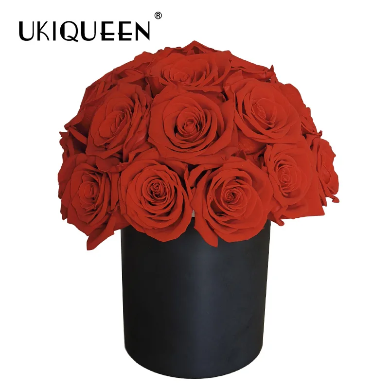 UKIQUEEN Culinan Preserved High Quality Flower Box Roses Decorative Flowers & Wreaths 100% Natural Real Rose Paper,velet CN;YUN