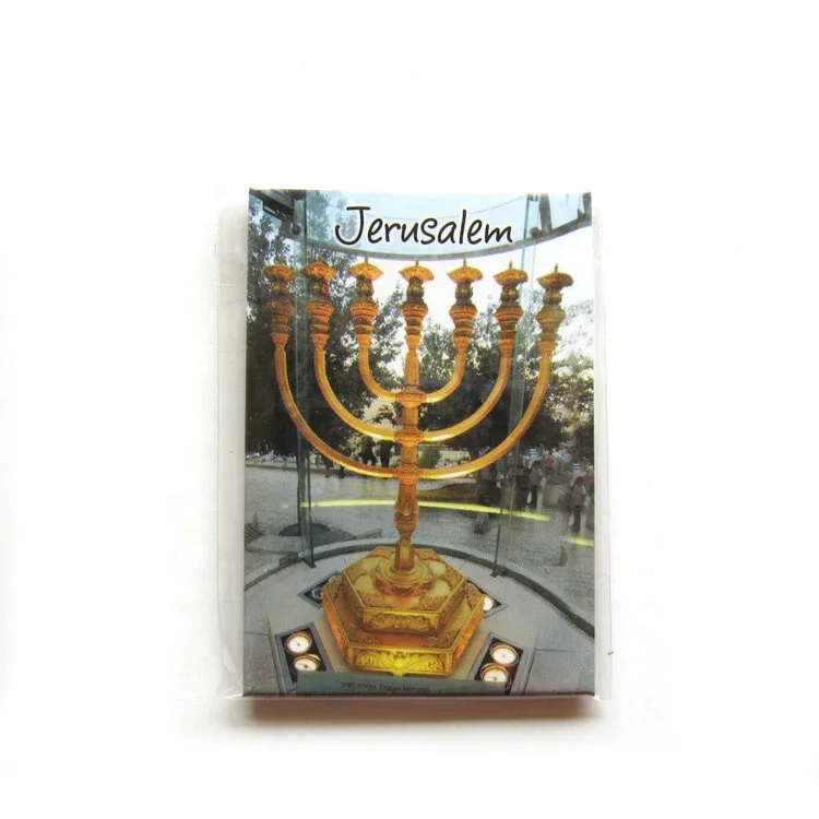 
China supplier custom Jerusalem Tinplate Fridge Magnet for Isreal Tourist souvenir 