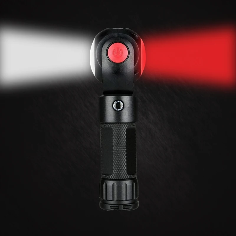 Funny LED torch with 360 degree rotation head handheld super bright rechargeable led flashlight