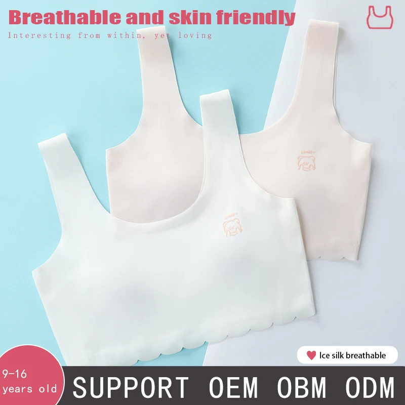 Seamless Bra For Kids Girls 14 Year Old Girls Underwear Without Steel Ring Comfort Bra For Teen Girls Children Vest