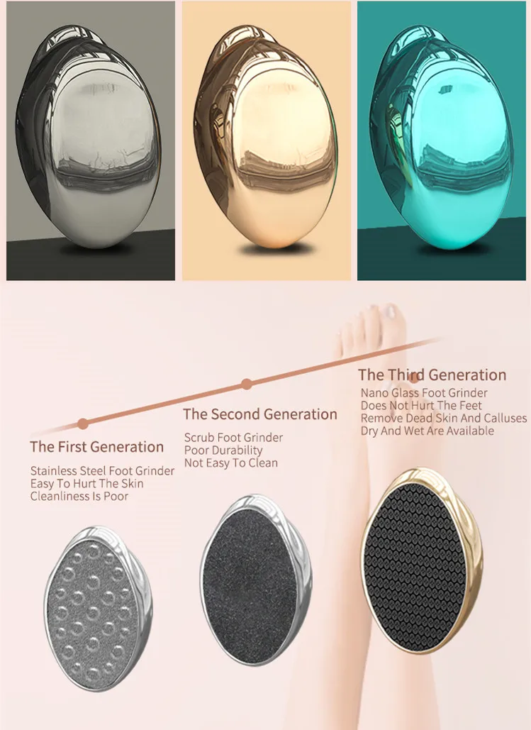 New Nano Glass Foot File Dolphin Shaped Design Portable Foot Scraper Callus Remover Foot Scrubber Hard Dead Skin Removal