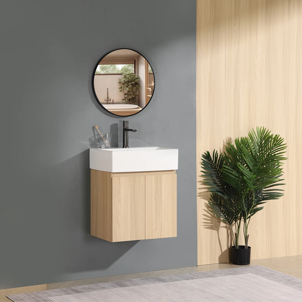 european modern wooden vanity single sink wall hanging bathroom cabinet suspend bathroom vanity sets
