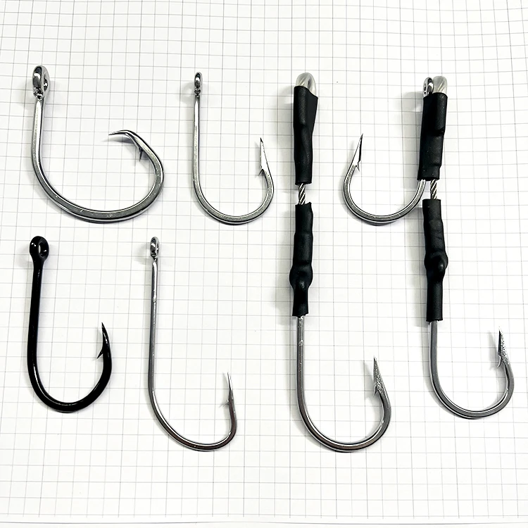 Large stainless steel trolling big game tuna circle sea fishing hooks saltwater