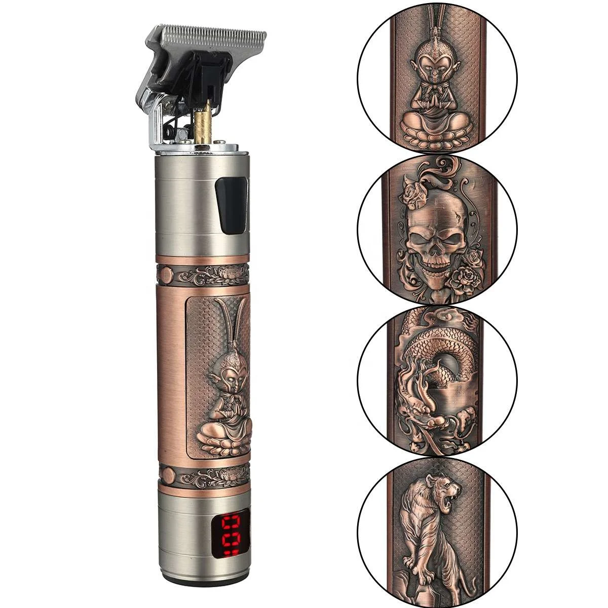 2021 T LCD Electric Trimmer USB Hair Clipper Rechargeable Shaver Beard Machine Chargeable For 0mm Men Cut Barber Cutting Machine