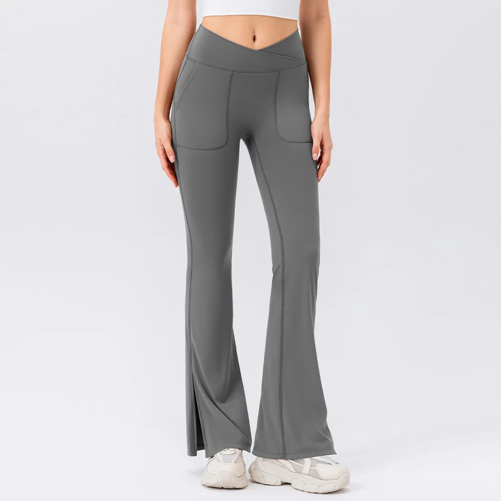 High Quality Hip Lift Wide Leg Breathable Fitness Sports Gym Workout  long sexy tight flare yoga pants for women