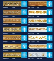 European style cornice moulding polyurethane crown molding pop design fireproof gypsum cornice moulding