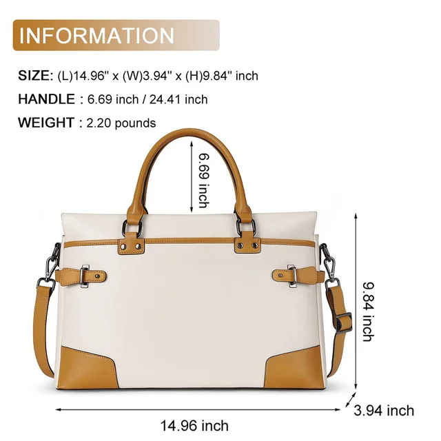 genuine leather briefcase office women handbags large capacity business laptop ladies hand bags shoulder bag