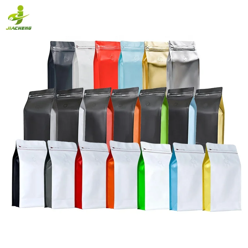 150g 250g 1kg 1.5kg 2.5kg 12oz Bolsa De Empaque Para Cafe Craft Paper Foil Pouch Zip Lock Flat Bottom Coffee Bean Packaging Bag