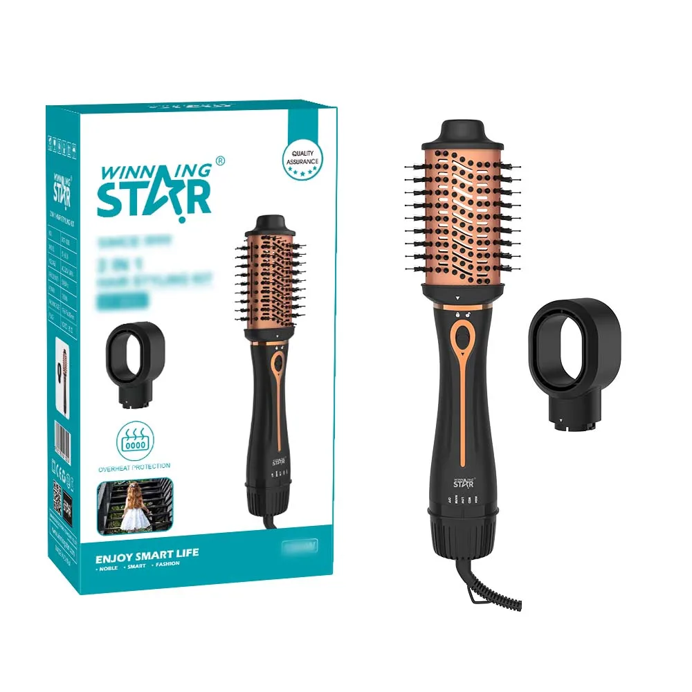 WINNING STAR ST-5833 Professional 2 in1 Hair Brush Dryer Comb Hot Air Brush Portable Hairdryer Electric Hair Comb