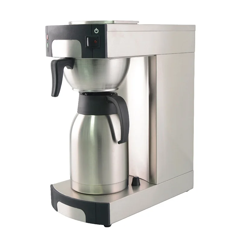 Коммерческая Автоматическая капельная Кофеварка из нержавеющей стали электрическая машина для домашнего использования и в отеле США вилка