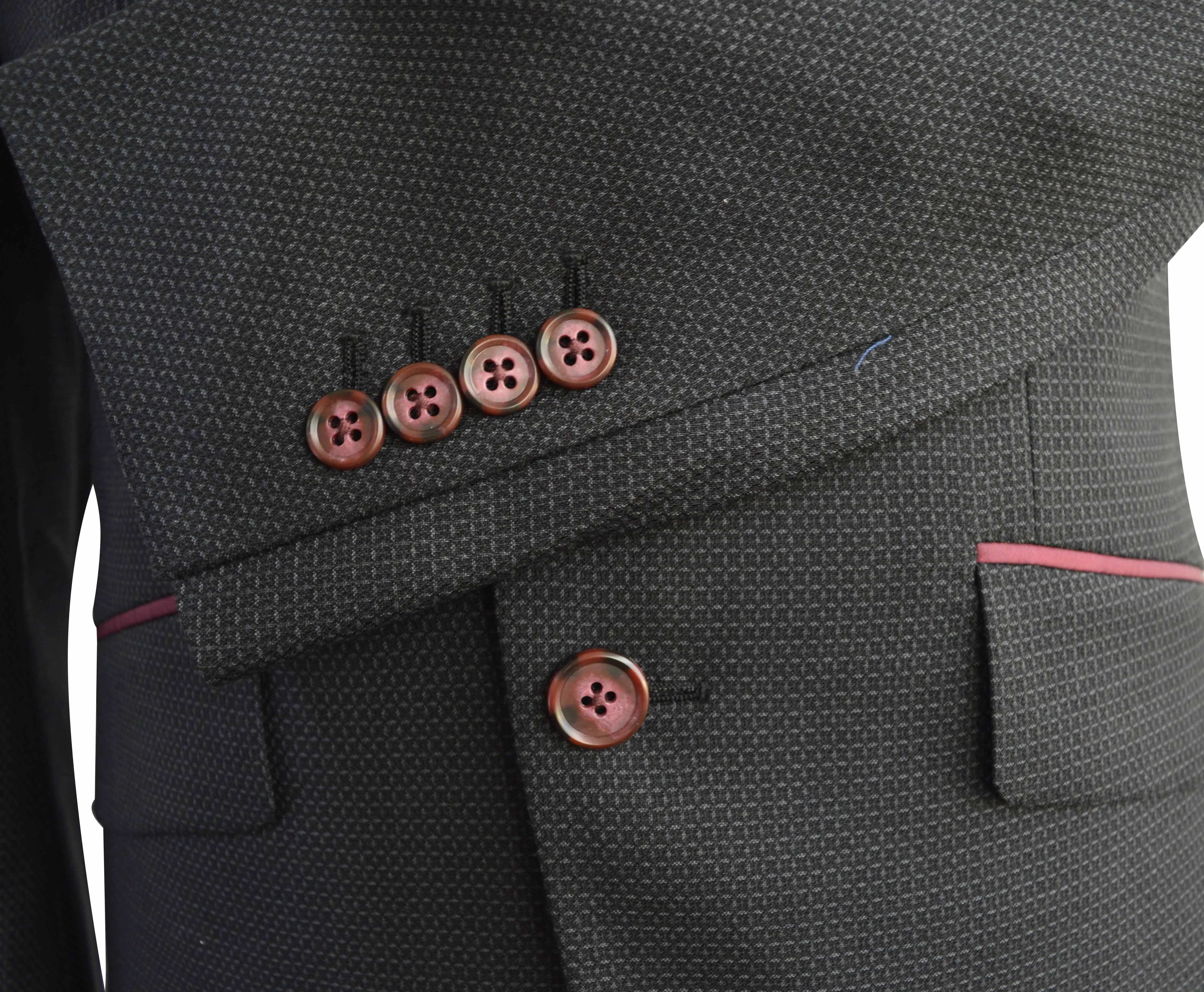 
Red Mens Suits Black Jacket Formal Casual Slim Fit Coat two Button Grooms Wedding Prom Blazer Men Business Suit Coat 