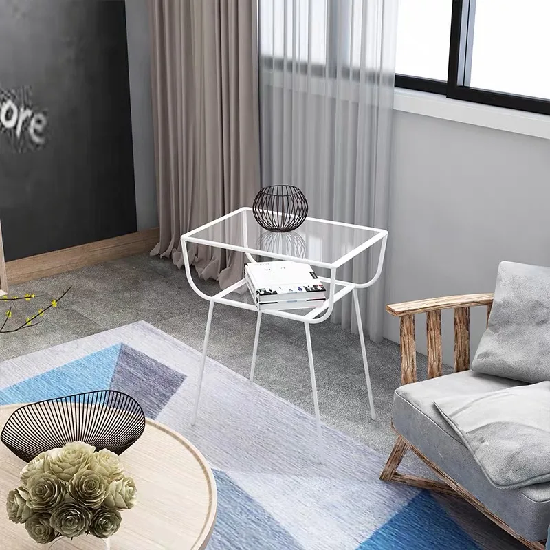 Fujian Nordic contemporary originality vitreous glass tea table cabinet for sitting room