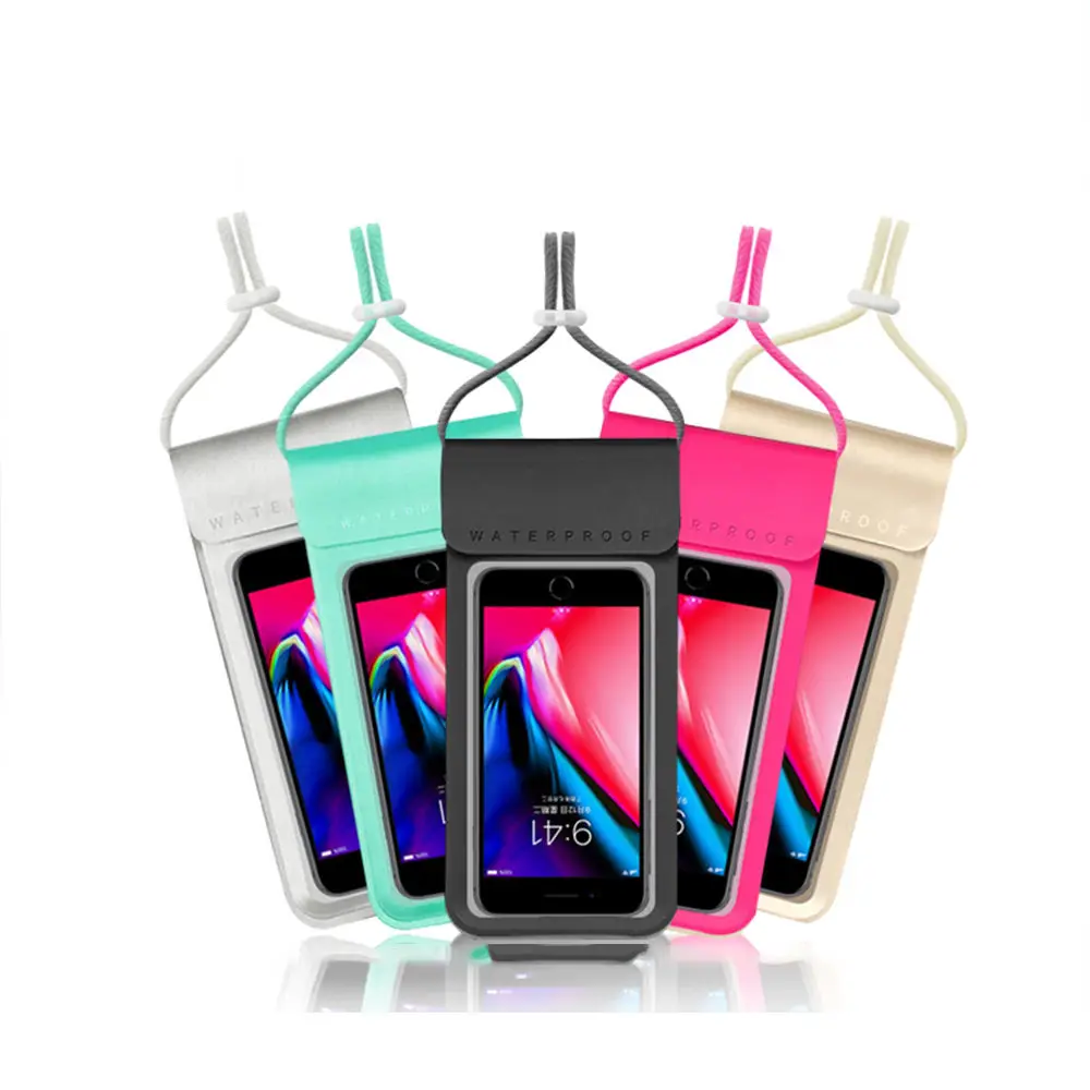 Water Sport Use Waterproof Cell Phone Case IPX8 TPU Cell Phone Pouch Dry Bag Multifunctional Touch Screen Waterproof Phone Bag