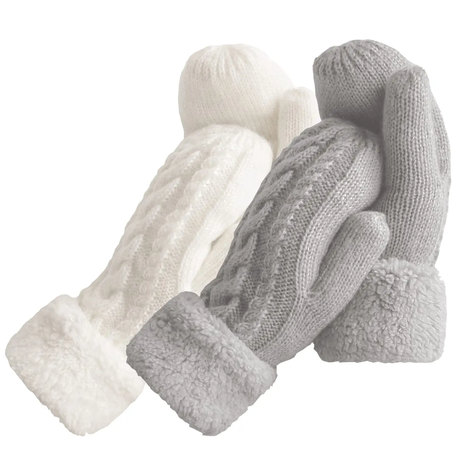 Hot Sell Cheap Womens Acrylic Knit Cotton Thermal Outdoor Winter Fashion Gloves Mittens