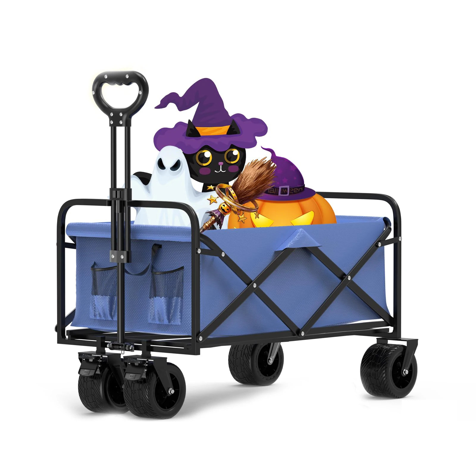 Heavy Duty Outdoor Collapsible Portable Big Capacity Folding Camping Transport Beach Trolley Luggage Wagon Cart With Wheel