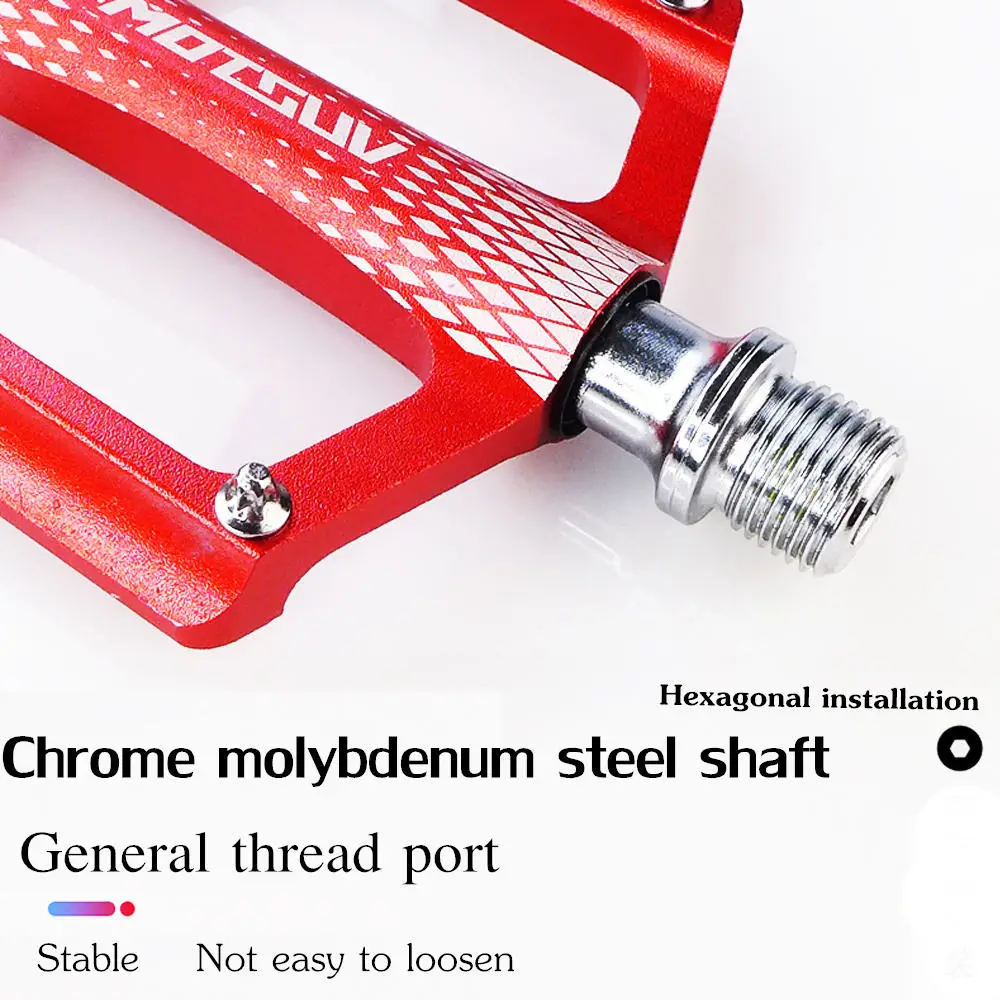 Motsuv Bicycle Pedals Ultralight Aluminum Alloy Colorful Hollow Anti-Skid Ud Bearing Mtb Bike Accessories Mtb Foot Peilin Pedals