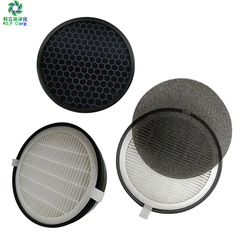 KLP Air Filter Replacement Filter  H13 HEPA & Activated Carbon Filter Against Animal Allergy Odours Smoke Pet Dander Dust Pollen