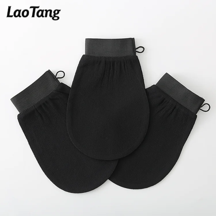 72-hour Delivery Black Morocco Bath Gloves Scrubbing Exfoliating Gloves Hammam Scrub Mitt Turkish Kese