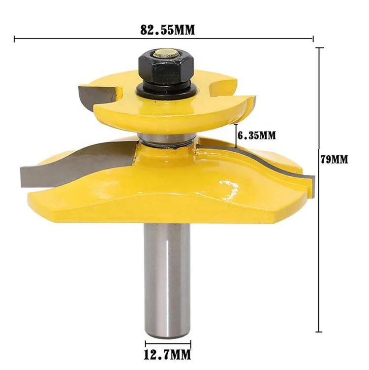 Набор фрез с твердосплавным наконечником и круглым хвостовиком 1/2 дюйма, 3 шт.