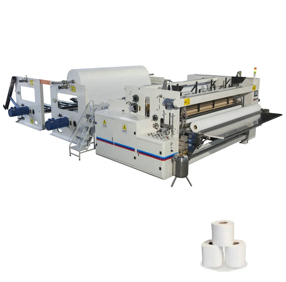 Full automatic small toilet tissue paper roll making machine