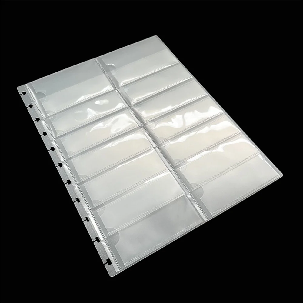 Card storage bag A4 transparent polypropylene adhesive pocket 11 holes plastic PP  leaf folder