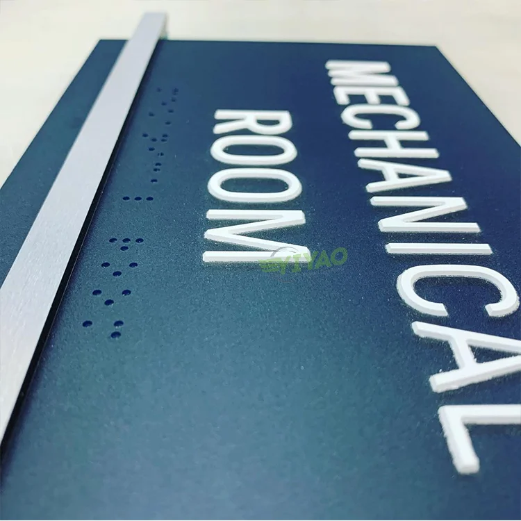 YIYAO embossed door number plate sign