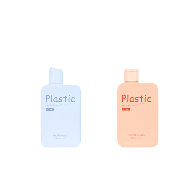 2025 High End Custom Color HDPE 250ml Face Lotion Bottle Body Oil Bottle Square Shampoo Bottle With Disc Cap