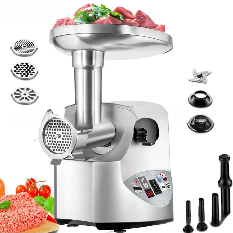Heavy Powerful 100% copper motor electric meat grinder with juicer and home sausage meat mincer slicer optional