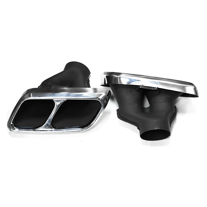 SYPES Factory wholesale silver square muffler tip for 2012-2017 Land Rover svr exhaust pipe modification svr bumper diffuser