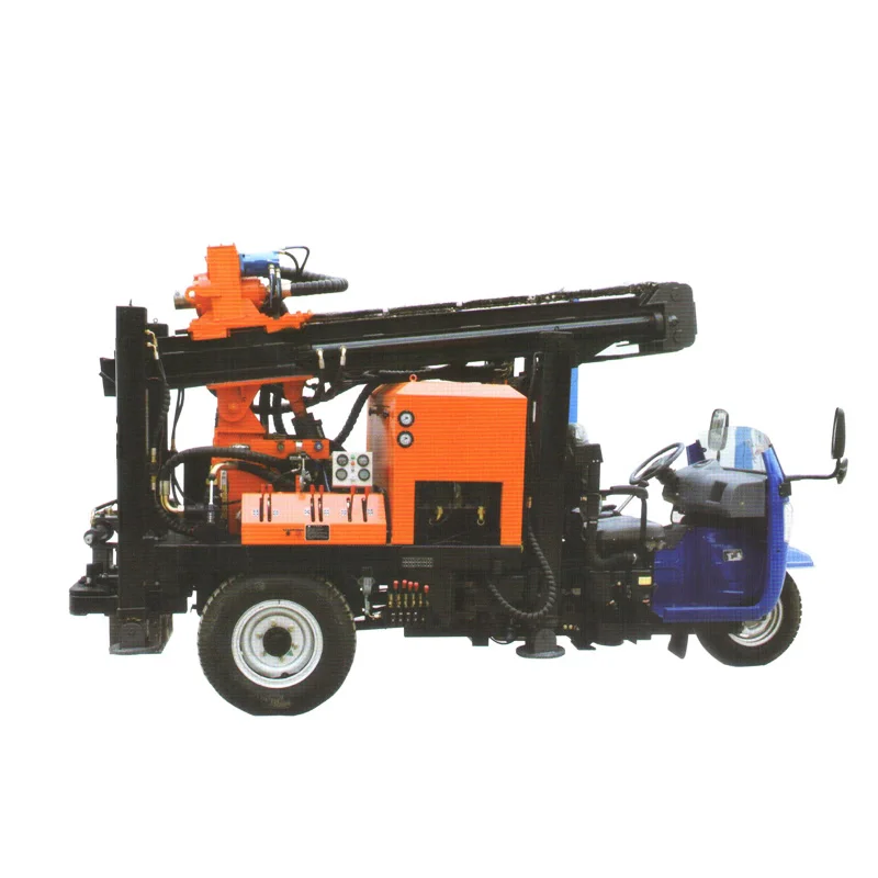 200m depth Rock Drilling Machine / Air DTH water well bore hole drilling rig