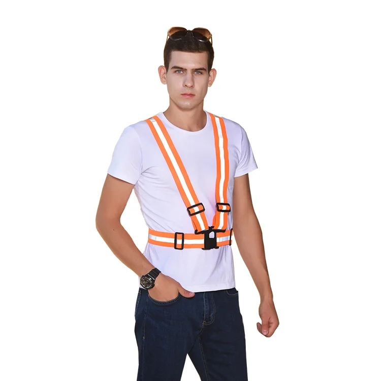 Reflective Safety Vests Running Vest Strap Bands Belt High Elasticity Visibility Outdoor Cycling Clothes Straps