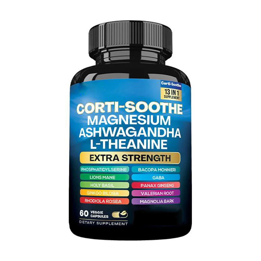 Corti-Sueter кортизол добавка кортизола все в одном глицинат магния Ashwagandha L-theanine капсулах
