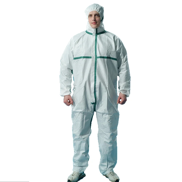 TYPE 4/5/6 63gsm SF Heat Sealing Taped Disposable Chemical Protection Coverall