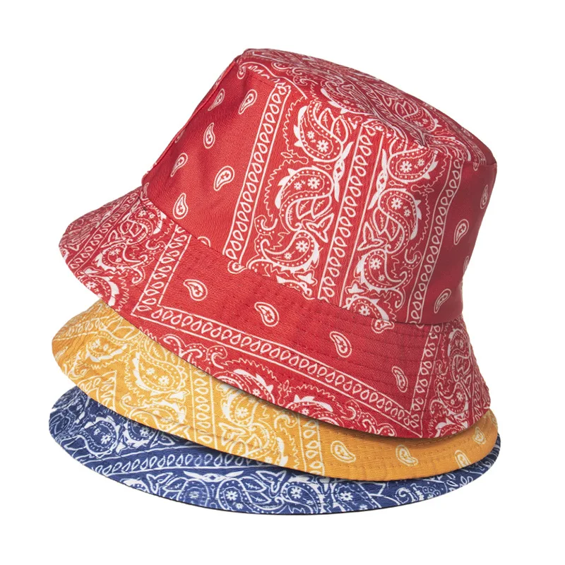 Summer Uv Sun Protection Cashew Flower Outdoor Beach Sunshade Chapeau Women Bucket Hat