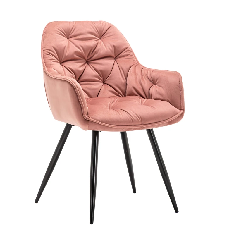2024 Hot Sale Modern Dining Room Chair Comfortable Hotel Home Restaurant Chair Velvet Dining Chairs With Metal Legs