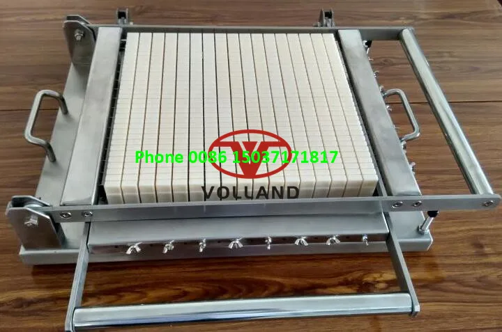 square grid cake cutter/soft candy block cutter/double-arm chocolate cheese wire cutting machine