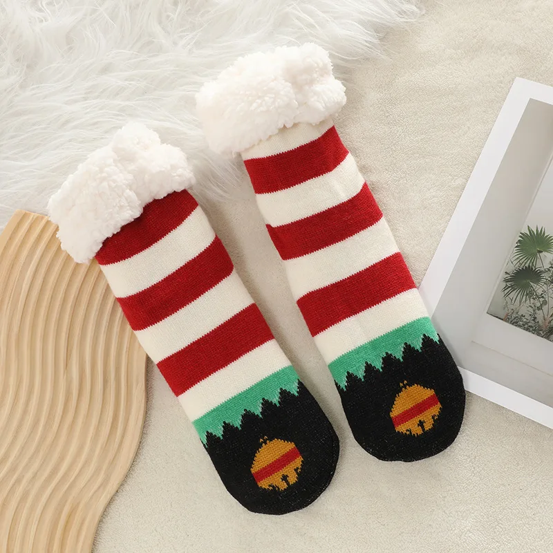 L&J Shoe Mid-tube Cute Christmas Socks Women Lamb Wool Socks Thick Warm Ski Girls Socks blanket Sox