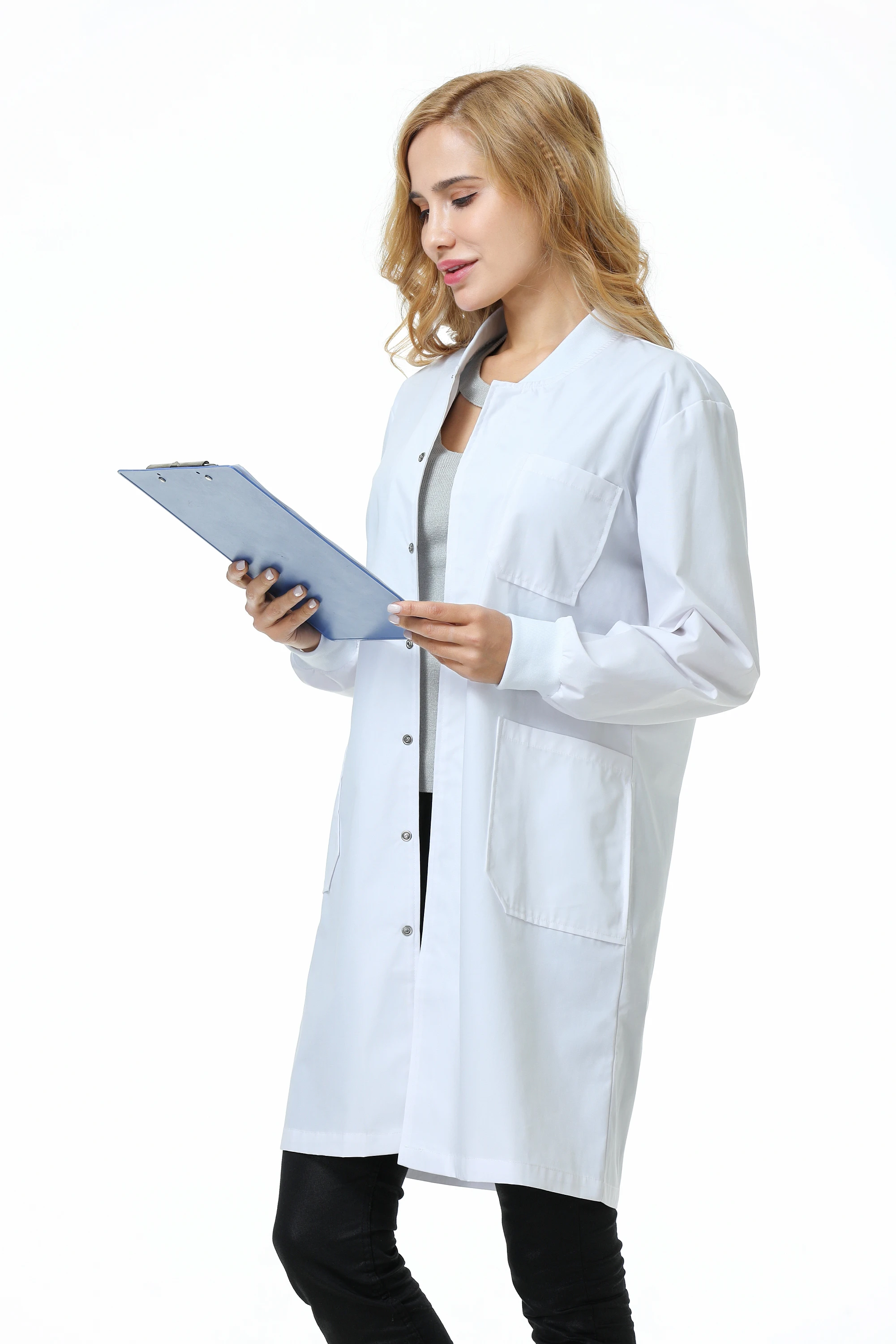 Good quality lab coat cotton-polyester white lab coat custom  medical lab coats
