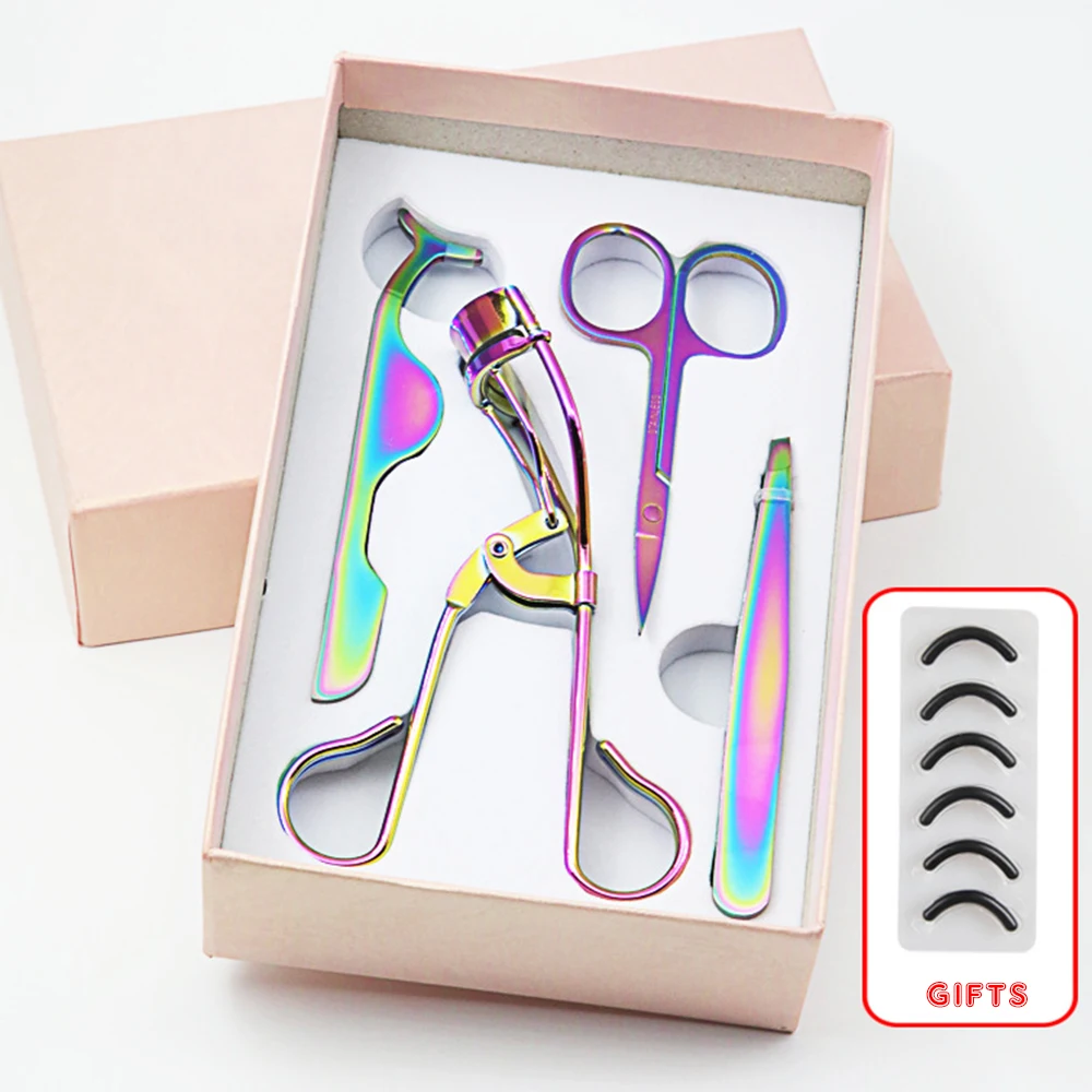 
Private Label Custom Logo makeup Set Slant Point Makeup Tools Eyelash Extension Tweezers 