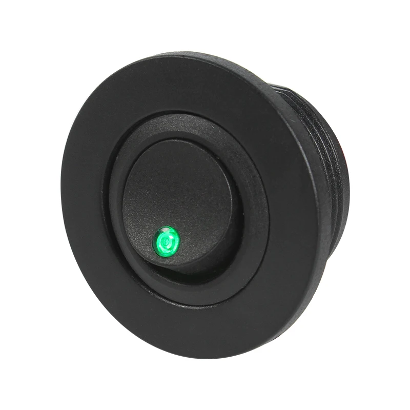 TYTXRV OEM High Quality RV Accessories Black Color Green Light 12V/24V Button Circular Light Switch