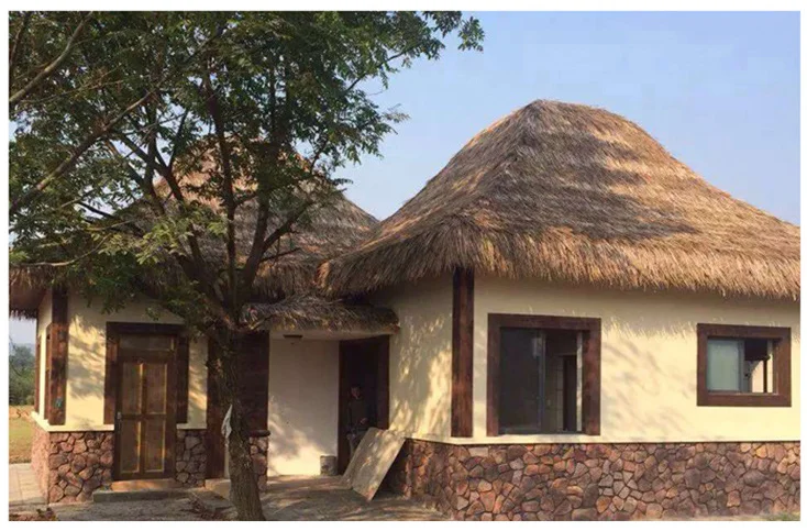 Decorative Easy Installation factory supply Plastic Imitation Thatch Roof Sheet, Garden Roof