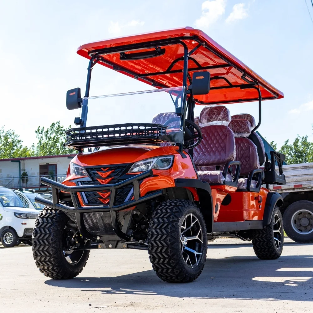 new design wholesale 4+2 Seaters 60V golf cart electric utility vehicle golf cart 6 seater golf cart luxury