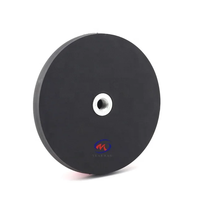 Rubber Coating Magnet with Flat Internal Thread D88mm D66mm D43mm D36mm D31mm D22mm
