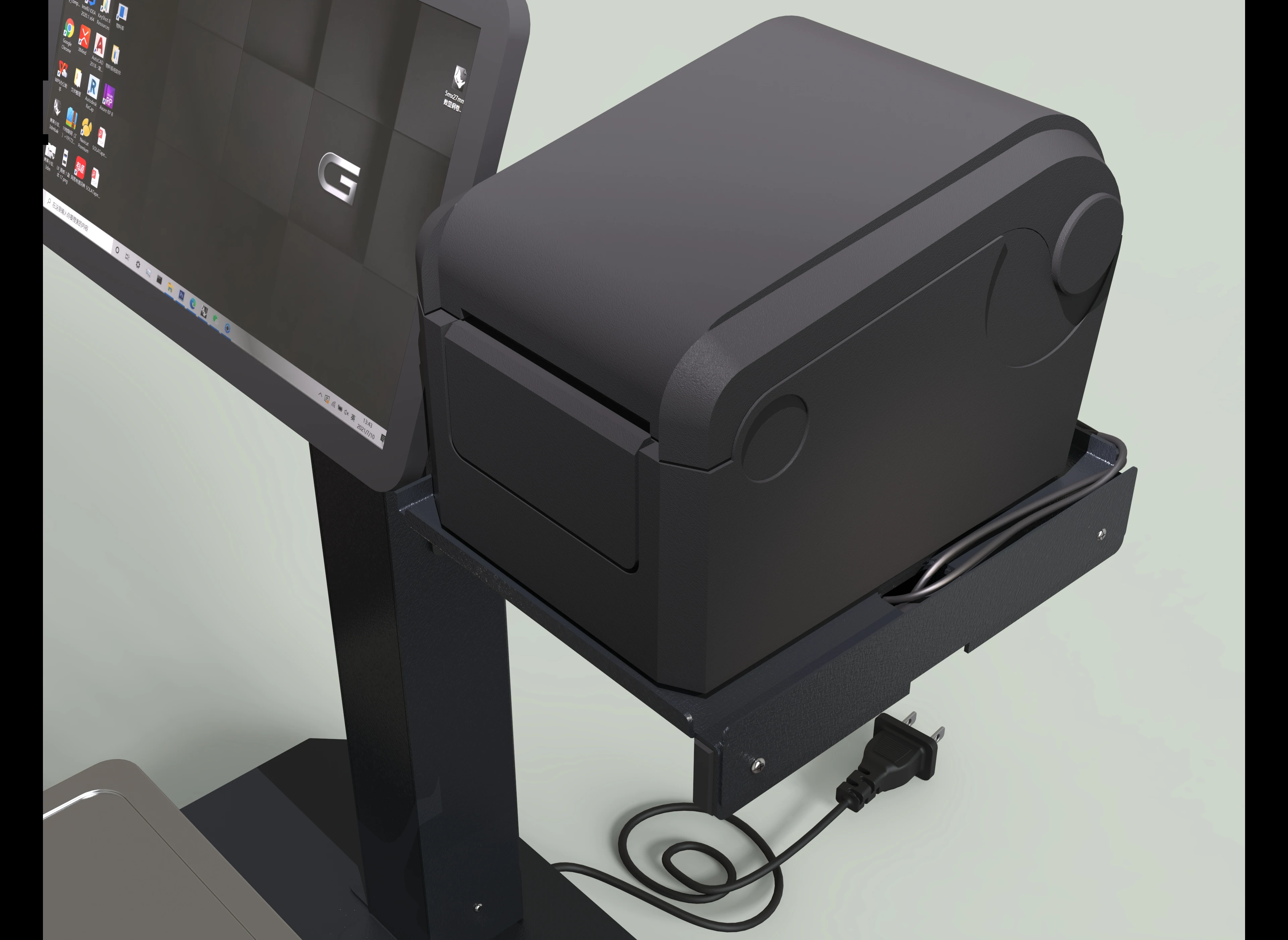 MonolithIoT Food Stores Double-screen with Printer Digital Electronic AI Android Automatic Weighing Food Smart Fresh Scales