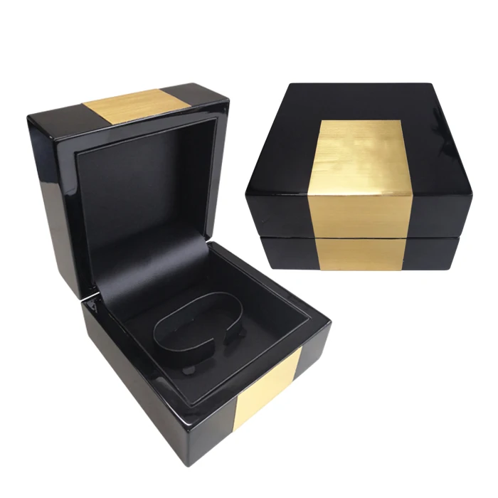 Eco friendly customize wooden bangle jewelry box piano Lacquer wood jewelry storage box wooden jewelry bangle bracelet watch box